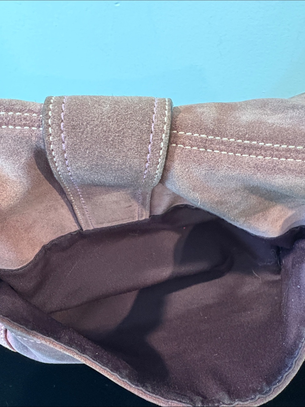 Vintage Y2K Coach F10193 Large SoHo Plum Suede Shoulder Handbag Rare - Picture 8 of 14
